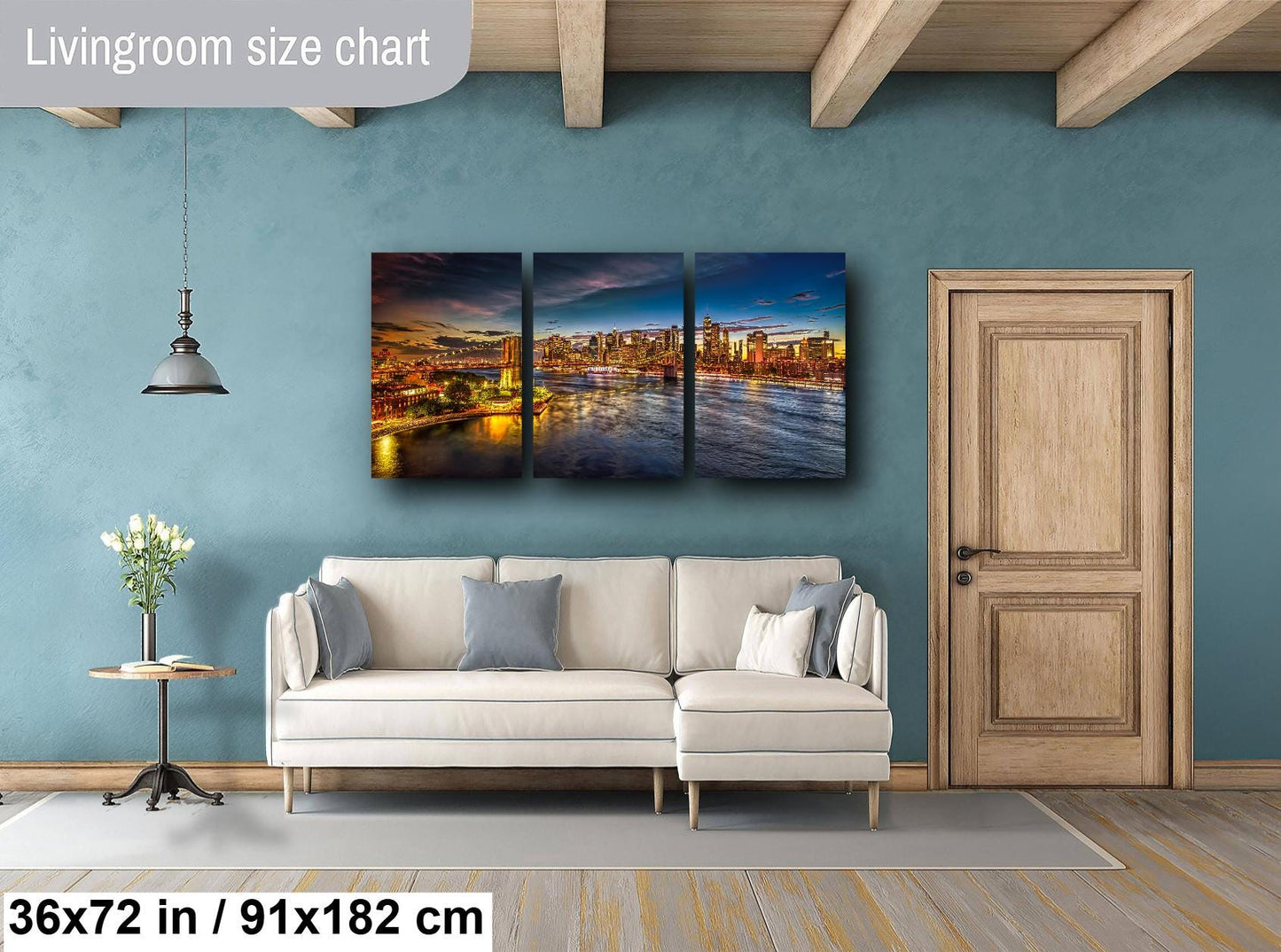 Brooklyn Bridge Canvas Wall Art, New York City, Cityscape, Modern City Wall Art| Huge Canvas Print, Travel Art, Fine Art Print