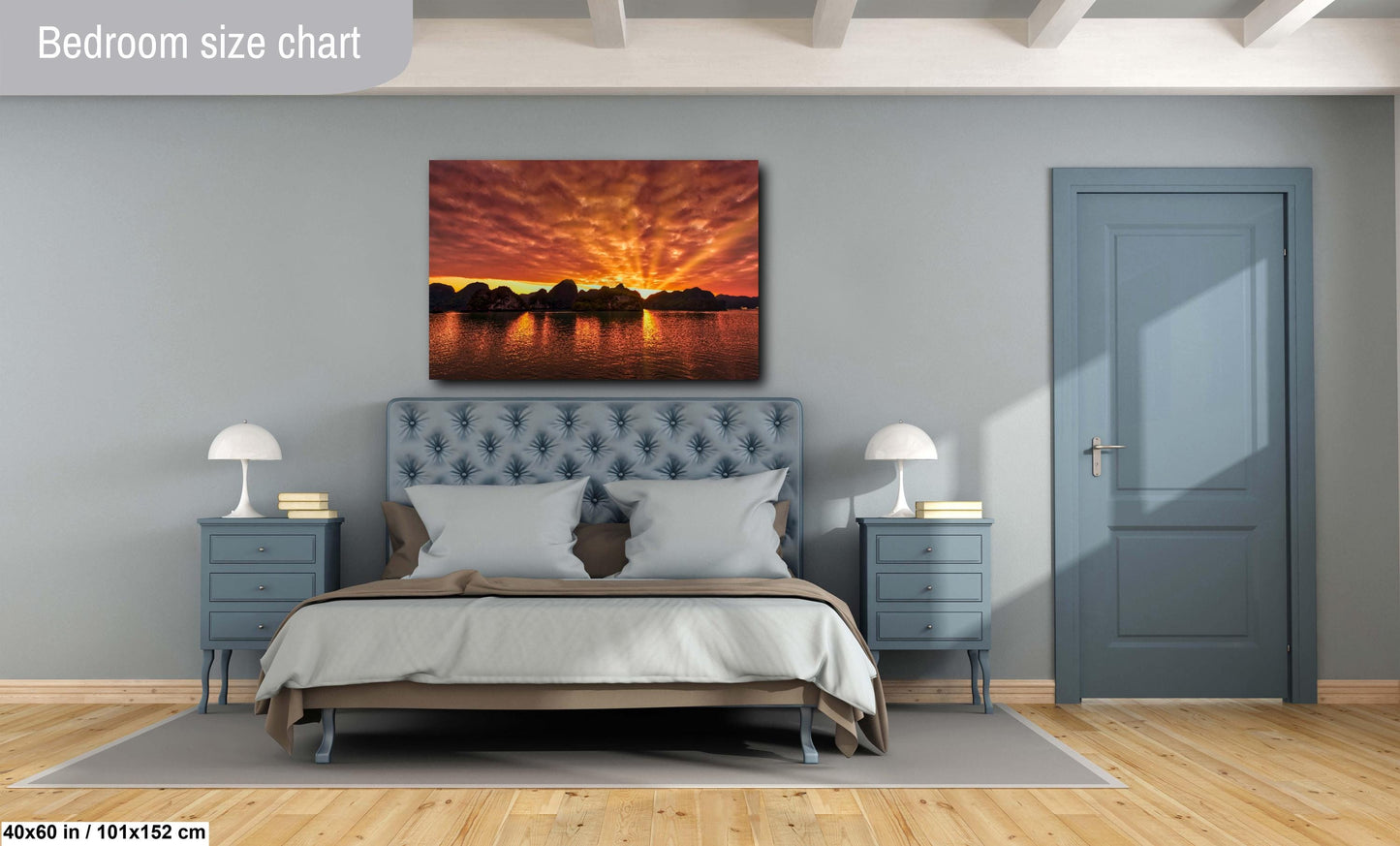 Ha Long Bay Sunset, Vietnam Halong Bay, Fine Art Photography, Home Decor, Large wall Canvas, Sunset Print, Metal, Canvas, Paper, Acrylic