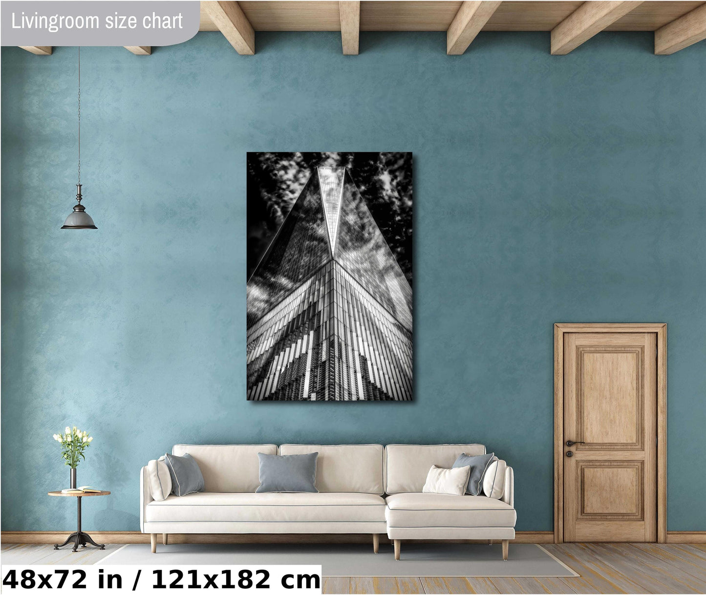 Freedom Tower Print, Black and White, Canvas Wall Art, Cityscape Image, Photo Art, New York City, Metal Print, Acrylic Print