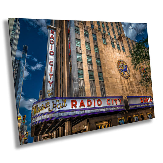 New York Print, Radio City Music Hall, Canvas Wall Art, Cityscape Image, Photo Art, Architecture Art, Modern Wall Decor, Times Square