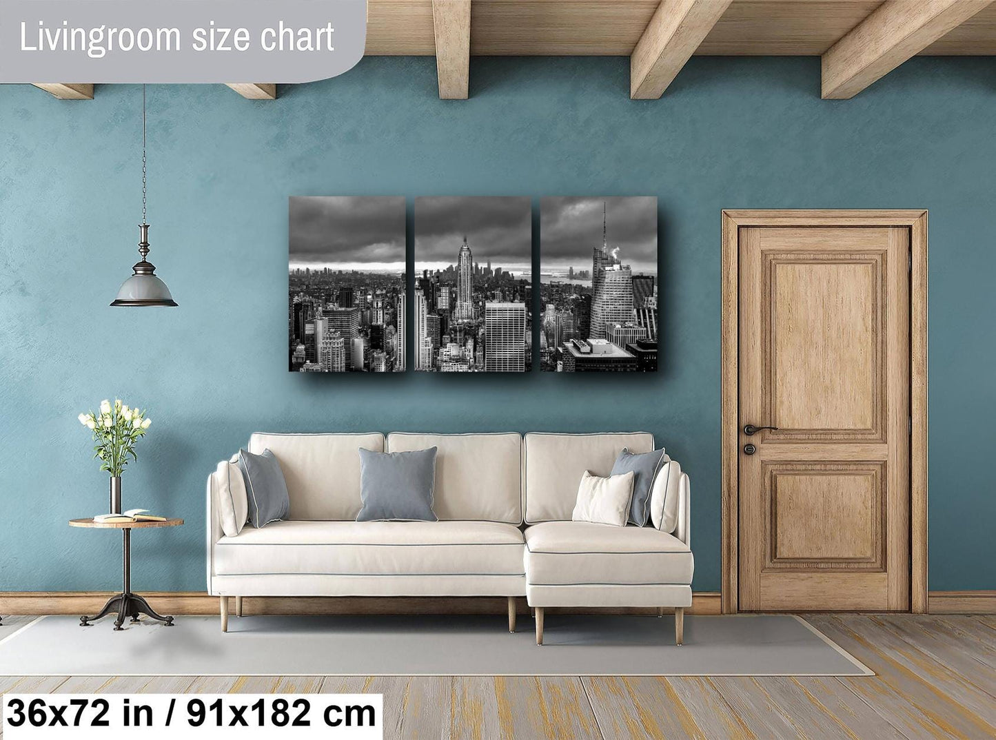 New York Skyline Print, Black and White Art, Canvas Wall Art, Cityscape Image, Photo Art, Art Deco Building, Canvas Print