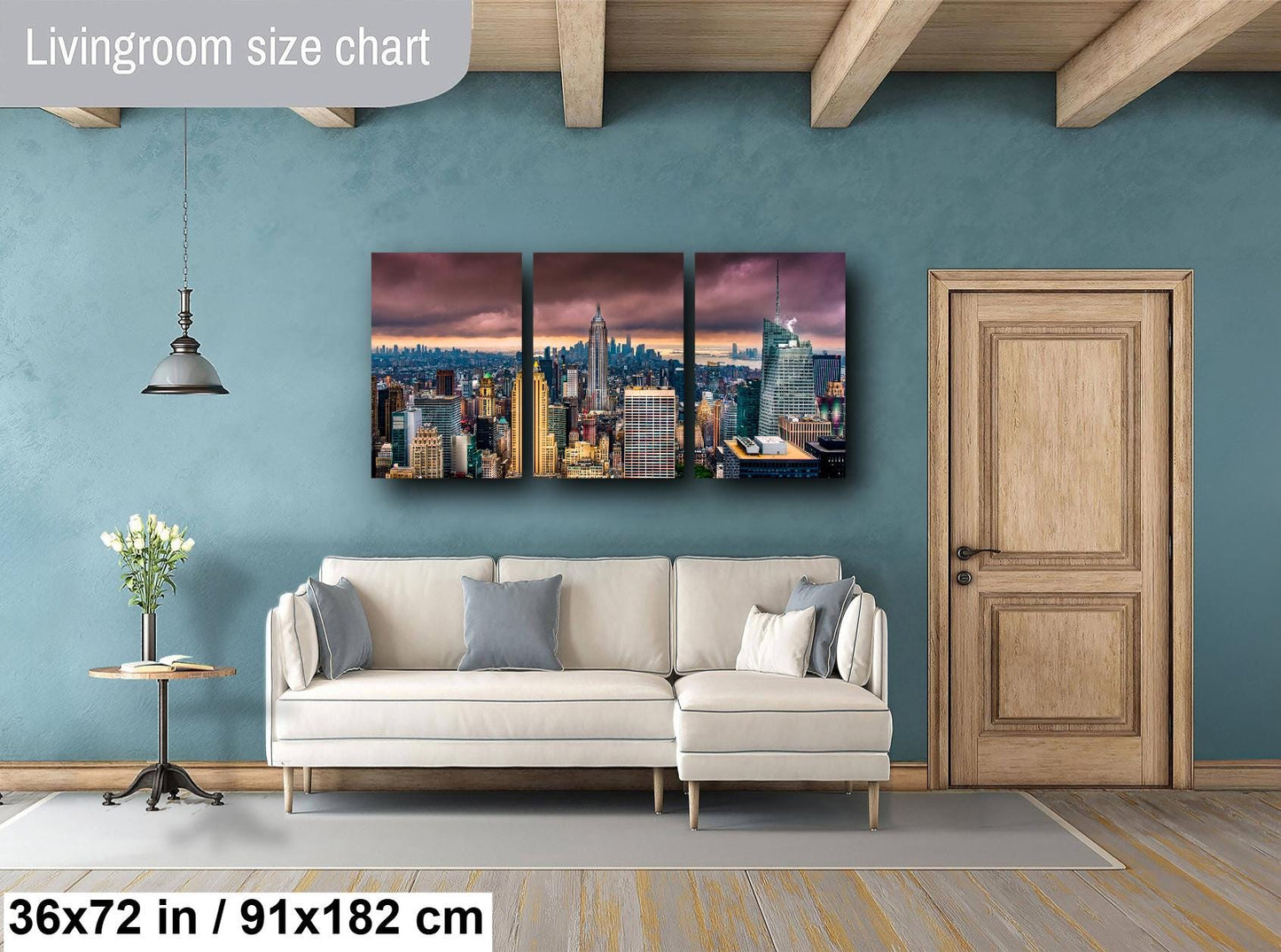 New York Skyline Print, Canvas Wall Art, Cityscape Image, Photo Art, Canvas Print, Art Deco Buildings