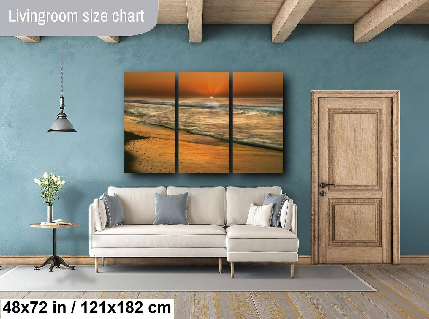 Ocean Sunrise Canvas Print, Oman Photography, Crashing Waves, Seascape Image, Photo Art, Canvas Wall Art, Sunrise, Beach