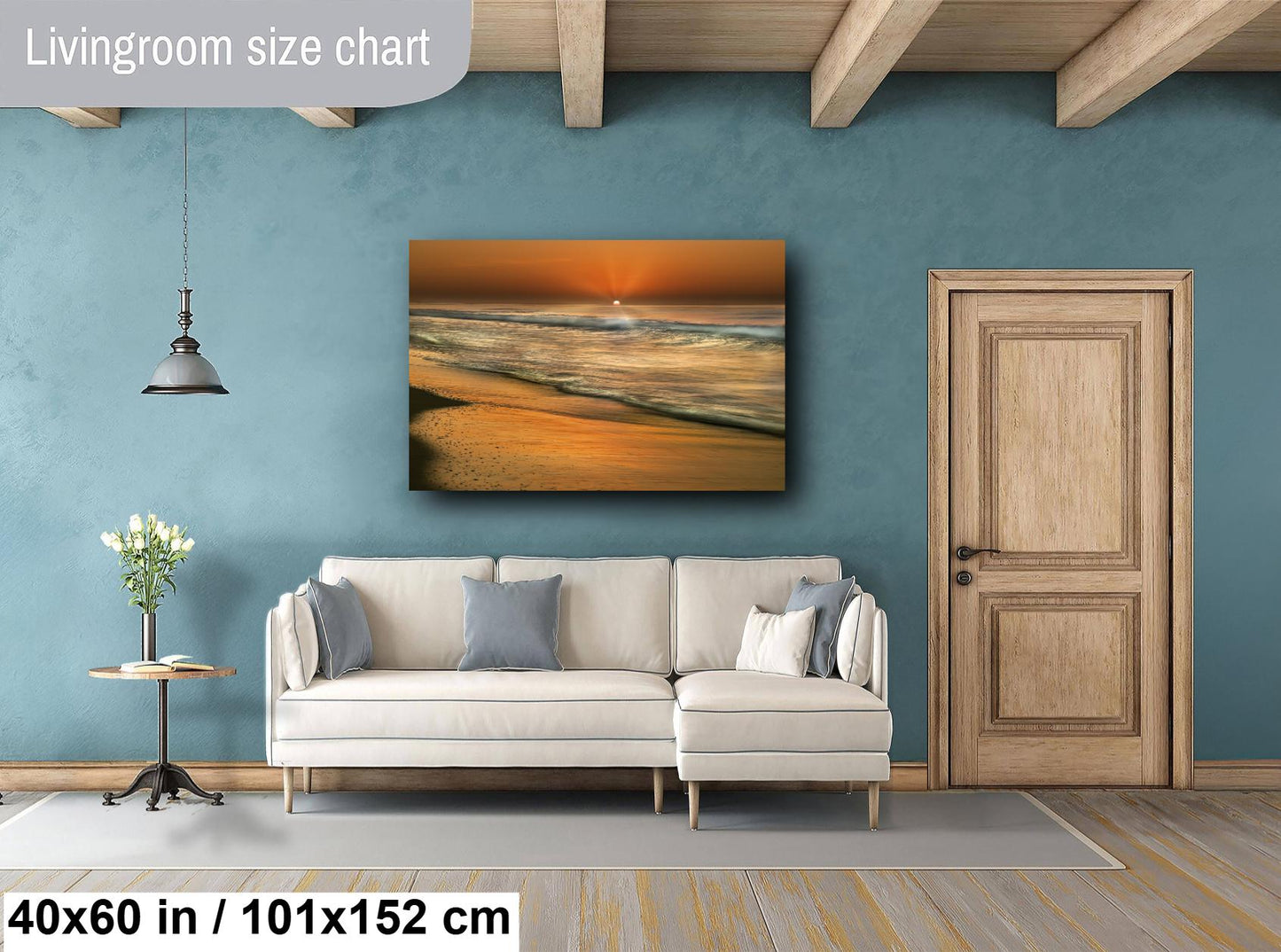 Ocean Sunrise Canvas Print, Oman Photography, Crashing Waves, Seascape Image, Photo Art, Canvas Wall Art, Sunrise, Beach