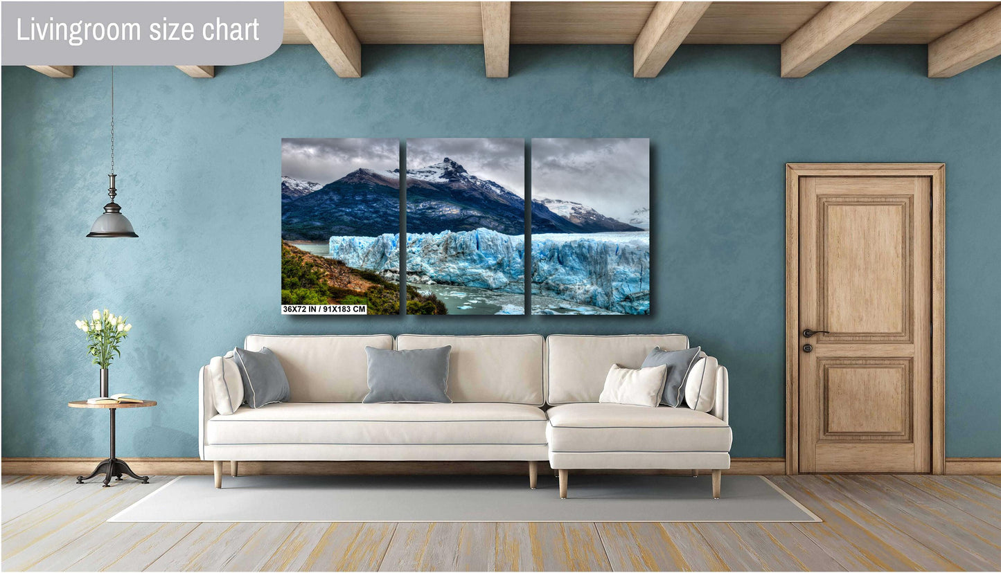 Patagonia Glacier Print, Perito Moreno Glacier Wall Art, Patagonia, Landscape Photograph, Canvas Print, Argentina Wall Art