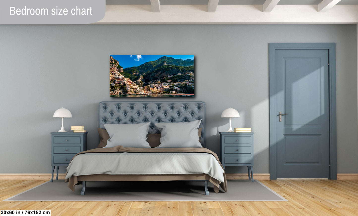 Positano Italy Landscape, Amalfi Coast, Italy Photography, Canvas Wall Art, Honeymoon, Positano Photo, Italian Home Decor, Summer in Italy