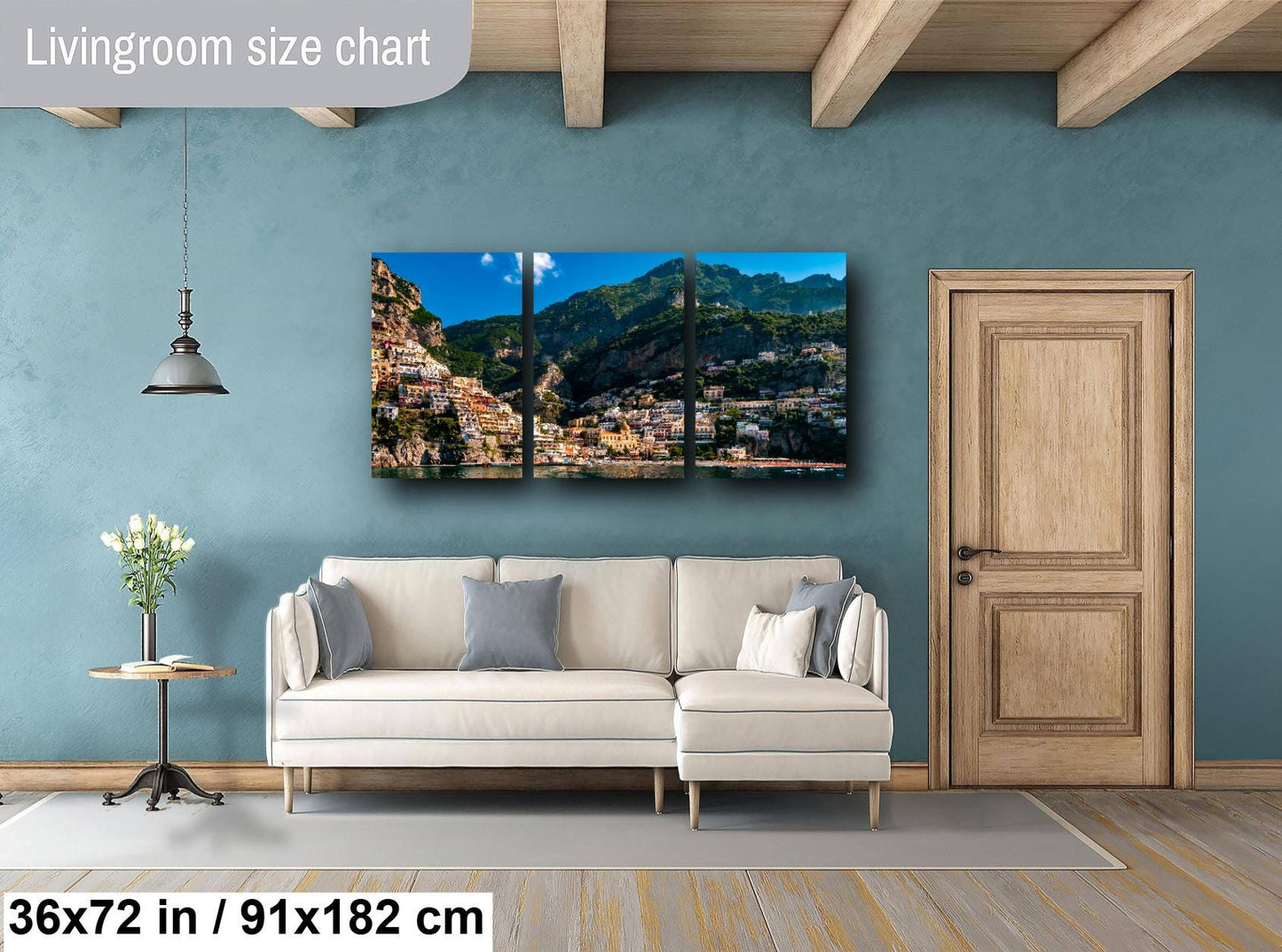 Positano Italy Landscape, Amalfi Coast, Italy Photography, Canvas Wall Art, Honeymoon, Positano Photo, Italian Home Decor, Summer in Italy