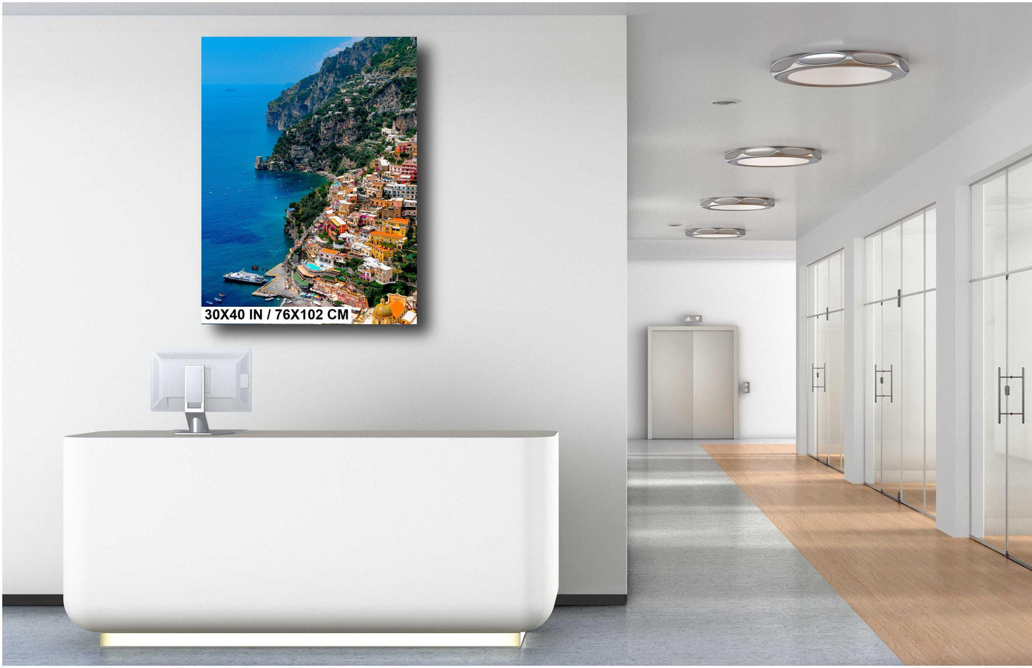 Positano Italy Canvas Print, Italy Photography, Amalfi Coast Photo, Photo Art, Positano Photography, Vertical Wall Art