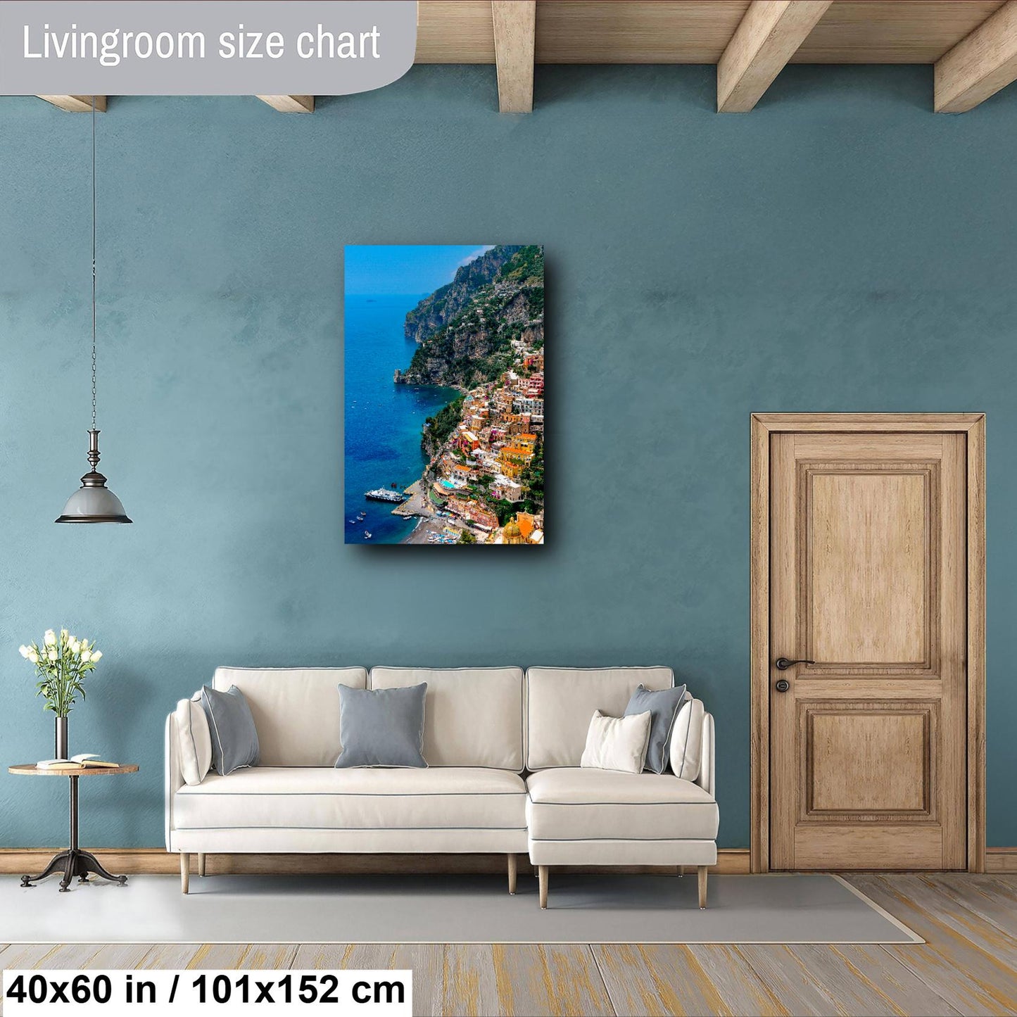 Positano Italy Canvas Print, Italy Photography, Amalfi Coast Photo, Photo Art, Positano Photography, Vertical Wall Art