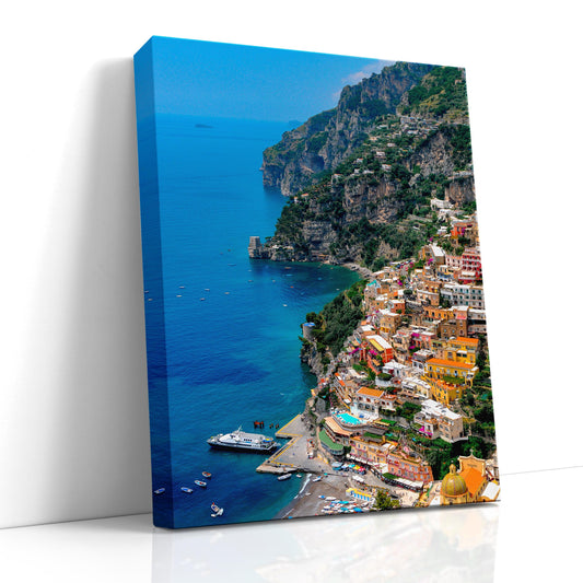 Positano Italy Canvas Print, Italy Photography, Amalfi Coast Photo, Photo Art, Positano Photography, Vertical Wall Art