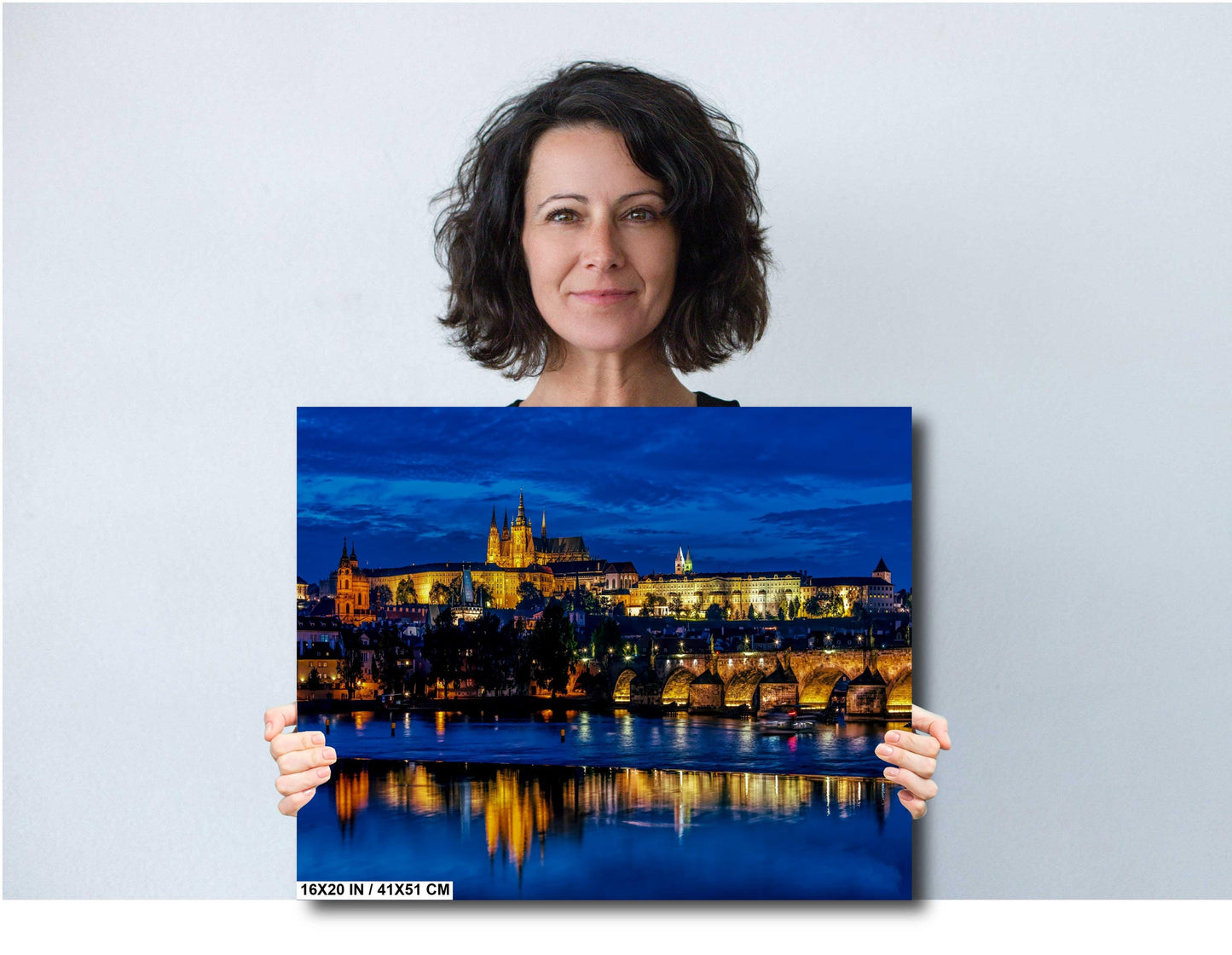 Prague Castle on Canvas, Cityscape Print, Photo Art, Prague Photography, Canvas Wall Art, Prague Czech Republic, Charles Bridge, River