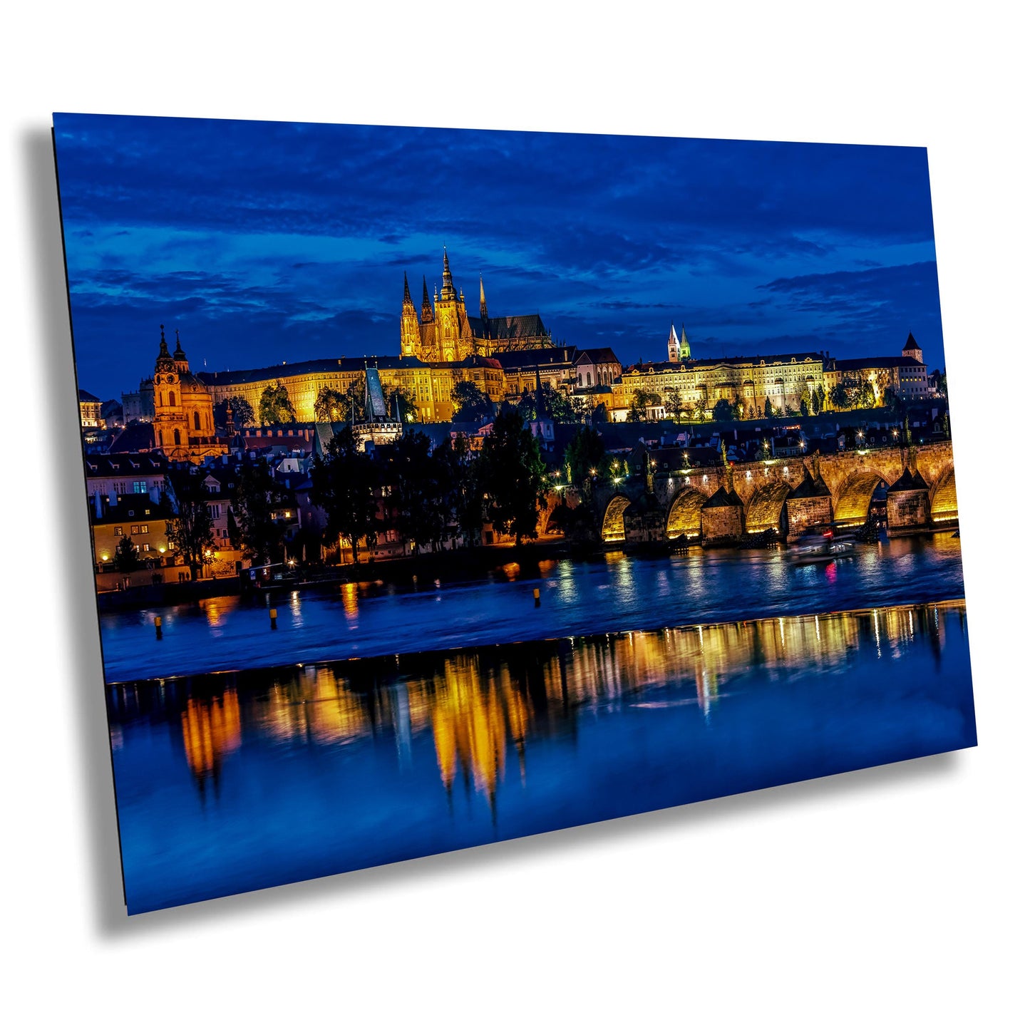 Prague Castle on Canvas, Cityscape Print, Photo Art, Prague Photography, Canvas Wall Art, Prague Czech Republic, Charles Bridge, River