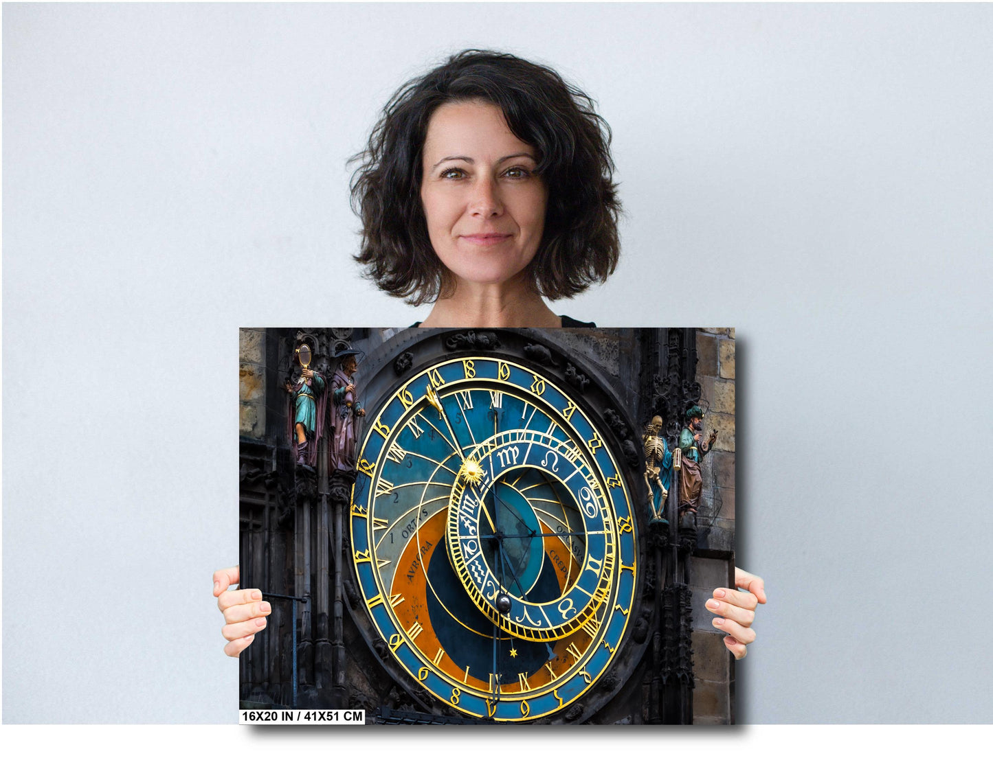 Prague Astronomical Clock, Canvas Wall Art, Clock Tower, Gift, Prague Photo, Fine Art Print, Travel Print, Czech Republic, Astrology