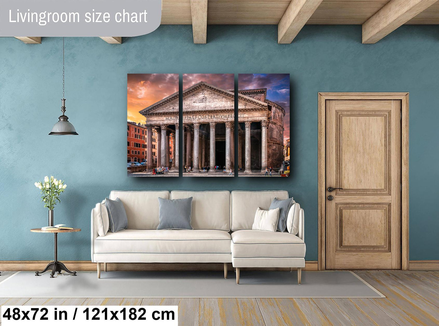 Rome Pantheon on Canvas, Pantheon Art, Rome Street Scene Print, Italy Photograph, Canvas Wall Art, Sunrise on Pantheon, Gift, Travel