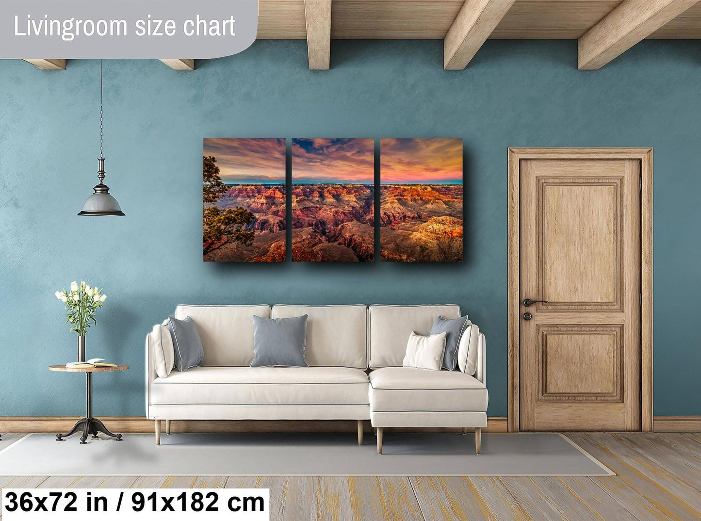 Grand Canyon Sunset Photography, Landscape Canvas Print, Travel Art, Wall decor, South Rim Desert, Arizona Park, Red Rocks