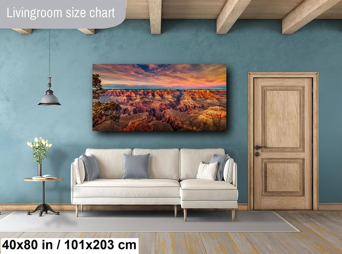 Grand Canyon Sunset Photography, Landscape Canvas Print, Travel Art, Wall decor, South Rim Desert, Arizona Park, Red Rocks