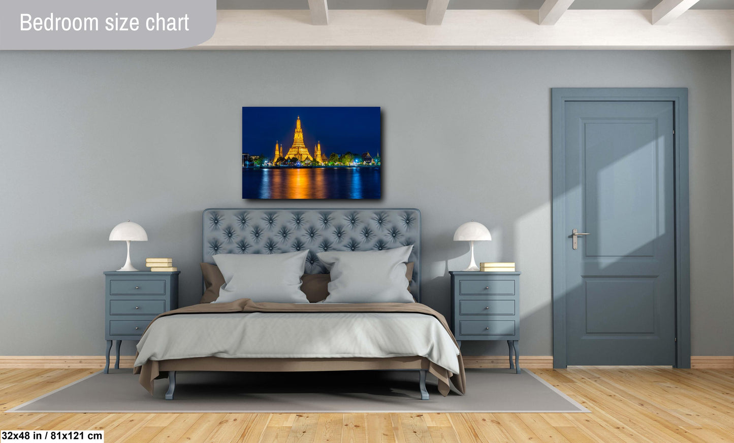 Wat Arun Temple, Thailand Photography, Bangkok River, Canvas Wall Art, Bangkok Photo, Temple Decor, Travel Photo, Dusk, Sunset, night photo