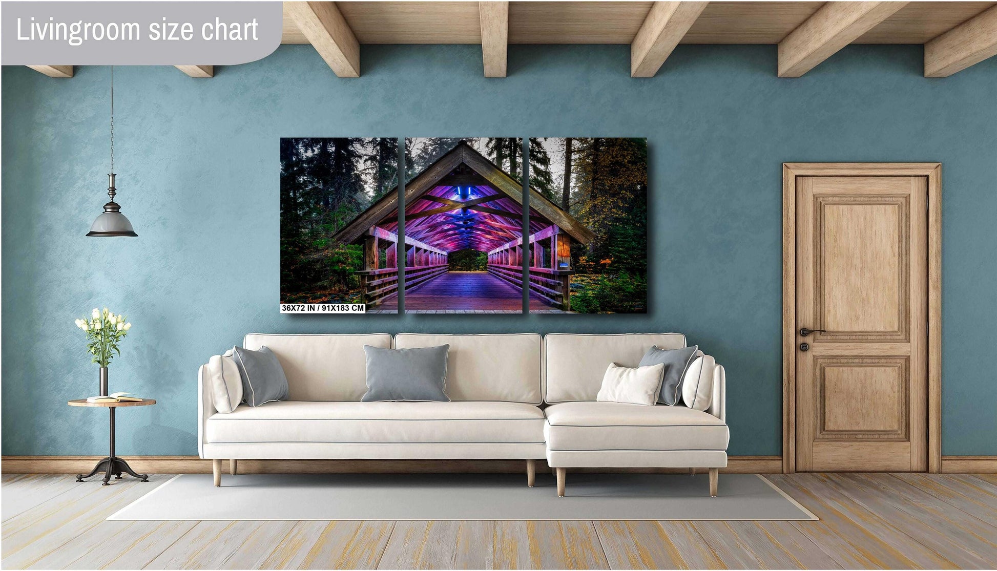 Whistler bridge photo, purple lights bridge, Whistler BC art, Fitzsimmons Creek art, mountain bridge photo, Whistler photography print, forest bridge, wooden bridge decor, covered bridge photo, Whistler fine art, glowing bridge print