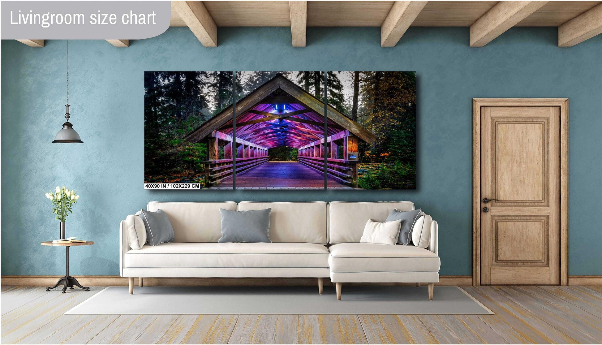 Whistler bridge photo, purple lights bridge, Whistler BC art, Fitzsimmons Creek art, mountain bridge photo, Whistler photography print, forest bridge, wooden bridge decor, covered bridge photo, Whistler fine art, glowing bridge print