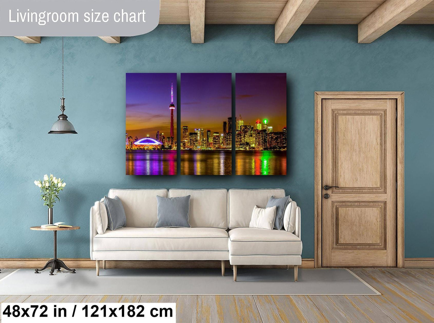 Toronto Skyline Photography, Photo Art, Canvas Print, Canvas Wall Art, CN Tower, Night Cityscape, Modern Art, Canada Poster, Gift, Travel