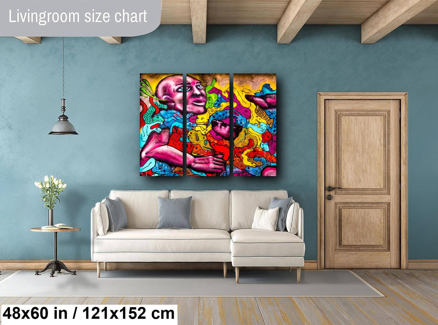 Graffiti Canvas Wall Art, Chilean Graffiti, Valparaiso Art, Canvas Print, Abstract Art, Urban Art