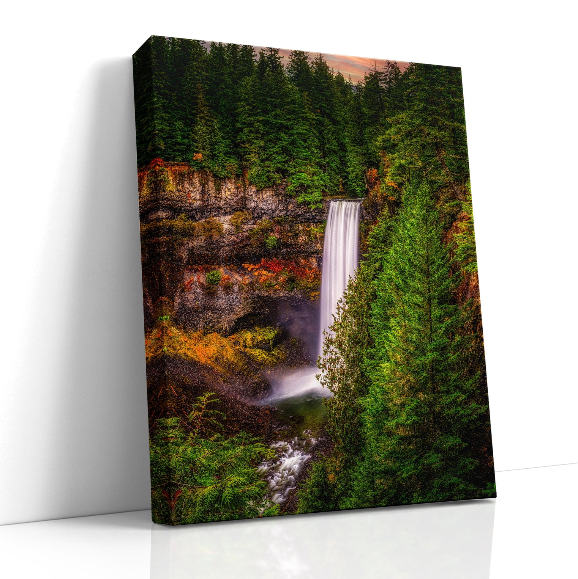 Brandywine Falls photo, Canadian nature wall art, waterfall photography, Whistler waterfall print, scenic forest decor, Pacific Northwest art, waterfall wall art, landscape photography art, nature lover gift, waterfall canvas print