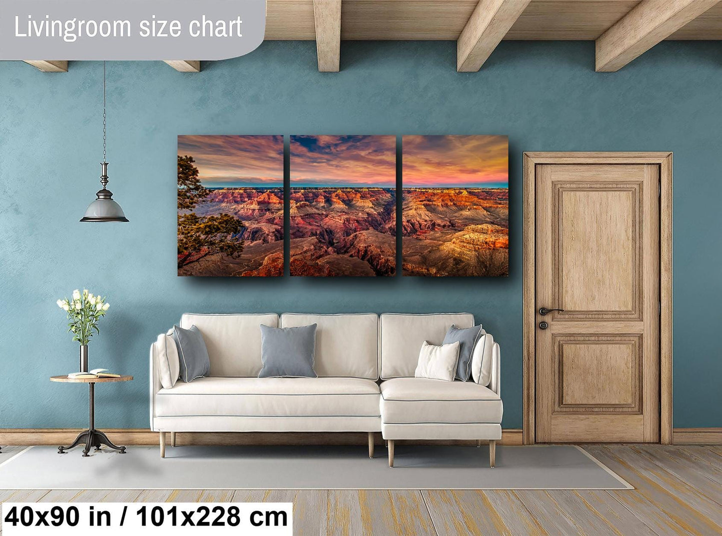 Grand Canyon Sunset Photography, Landscape Canvas Print, Travel Art, Wall decor, South Rim Desert, Arizona Park, Red Rocks